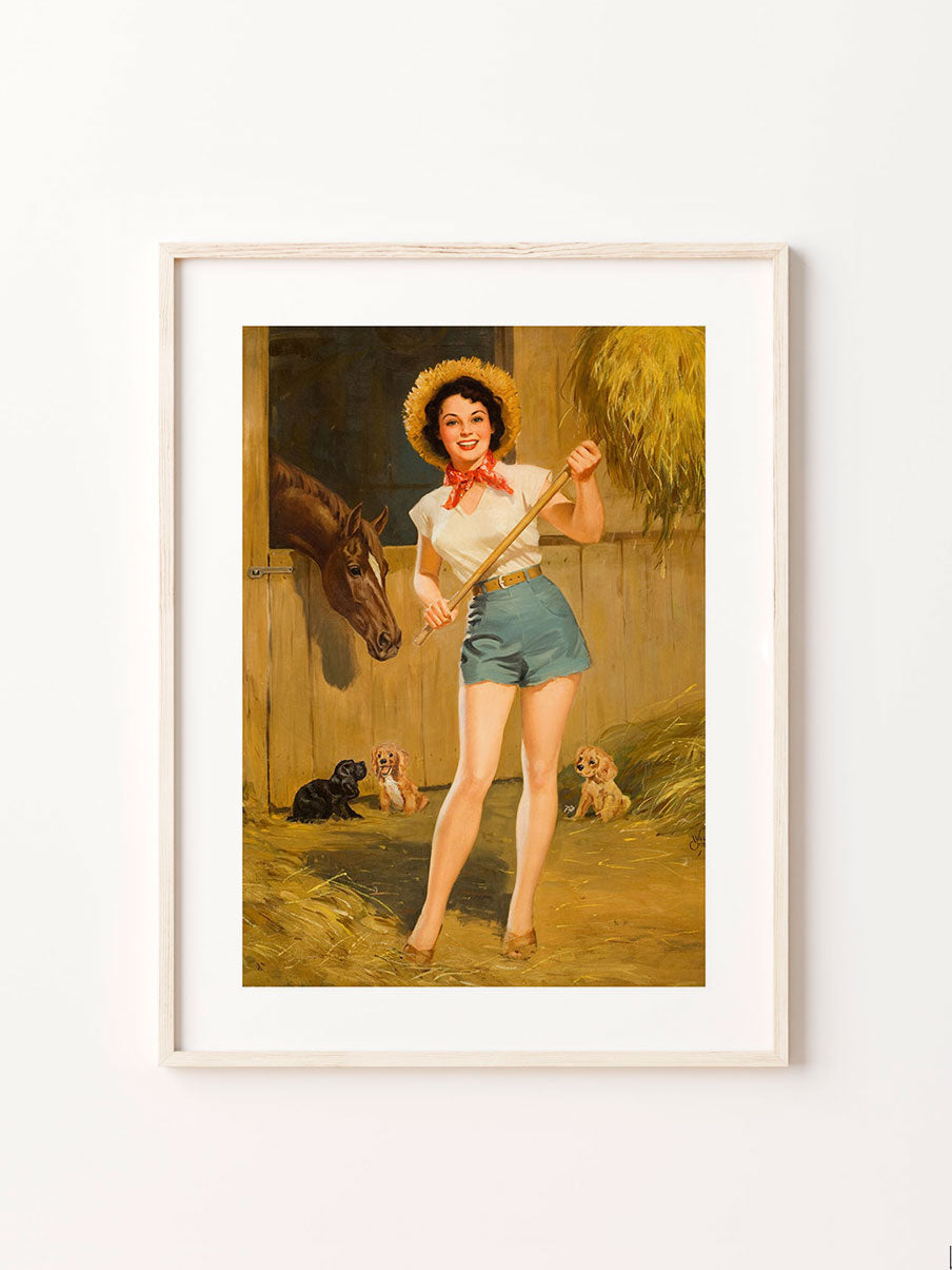 "On the Farm" pin up girl posterPosterMARY & FAPMARY & FAP