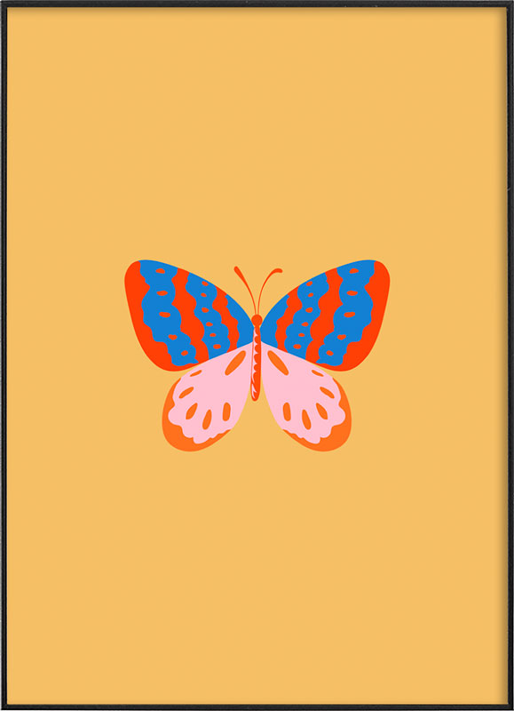 Yellow Butterfly Pop Art PosterPosters, Prints, & Visual ArtworkMARY&FAPMARY & FAP