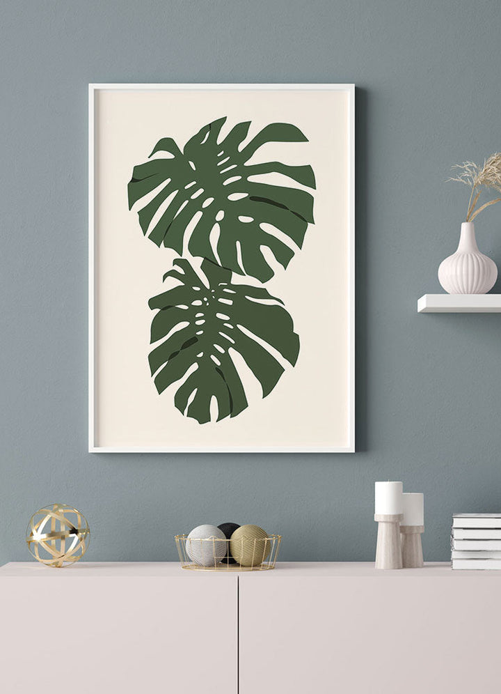 Monstera leaves illustrationPosterMARY&FAPMARY & FAP