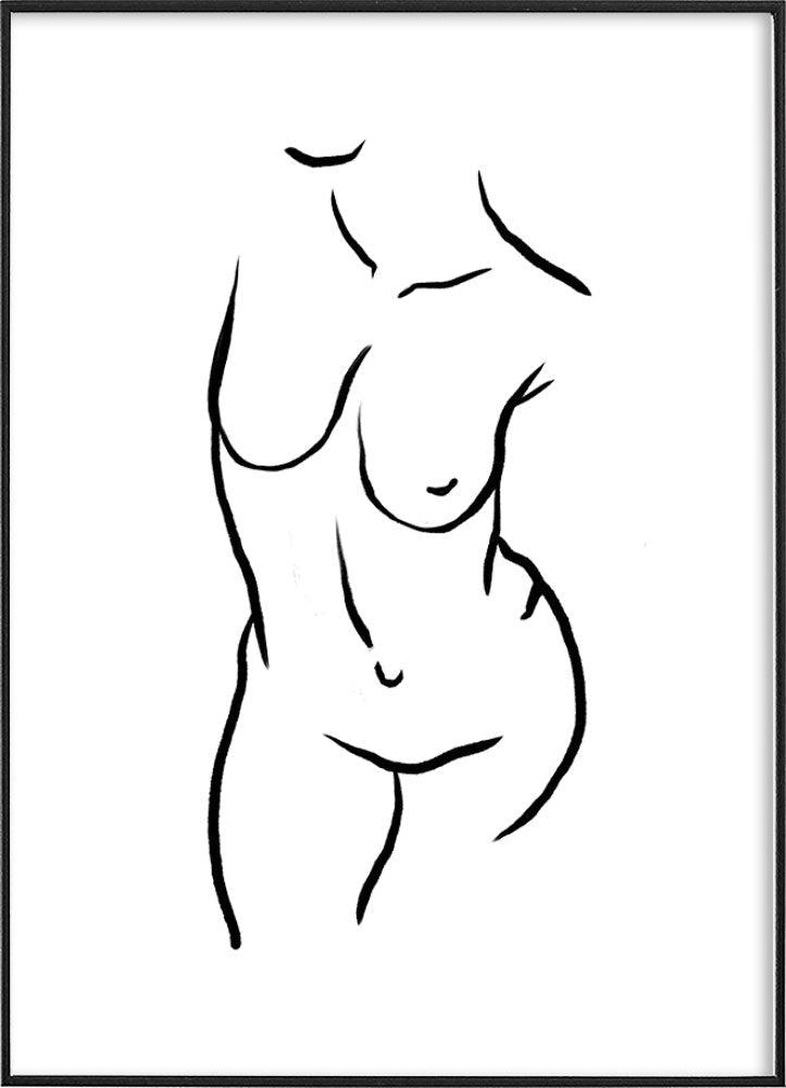 WOMAN BODY BRUSH ART POSTERPosterMARY & FAPMARY & FAP