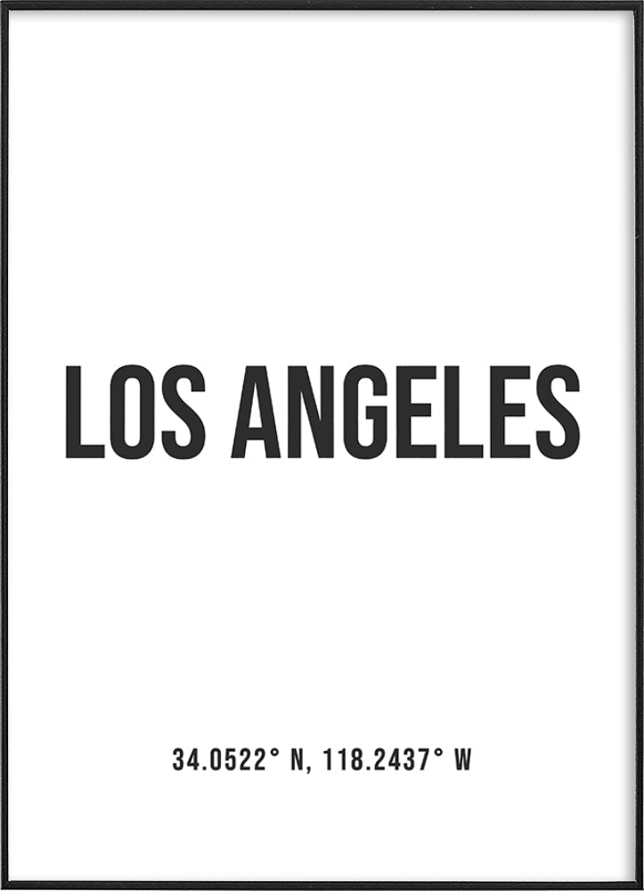 Los Angeles Coordinates posterPosterMARY & FAPMARY & FAP