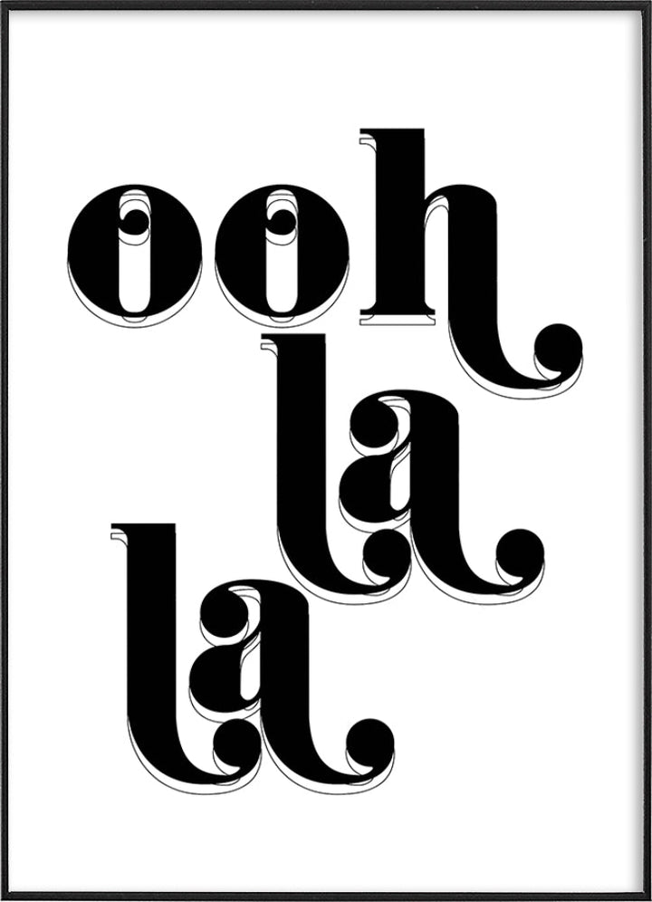 oh la la typography posterPosterMARY & FAPMARY & FAP