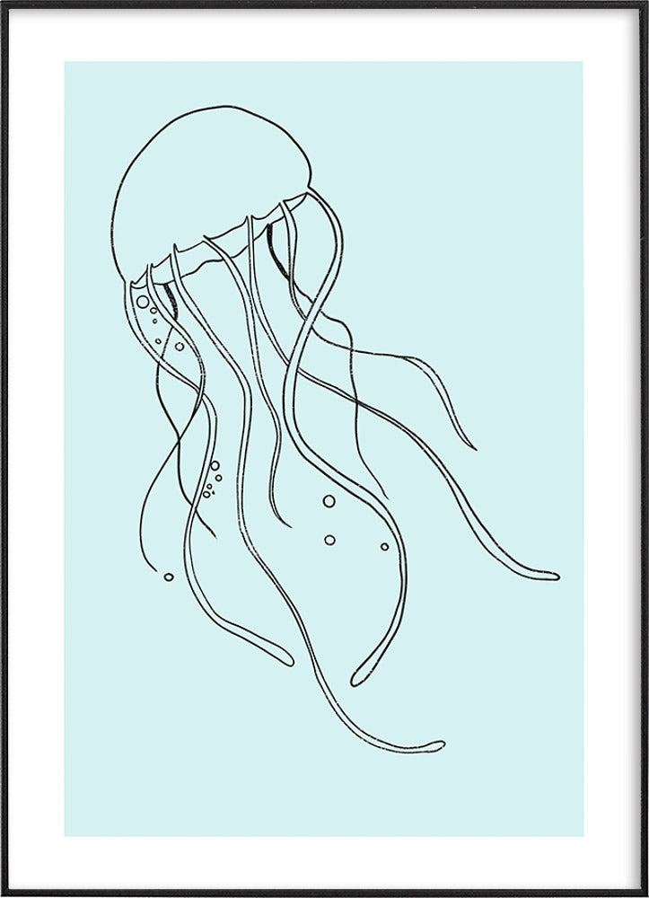 Jellyfish Illustration PosterPosterMARY&FAPMARY & FAP