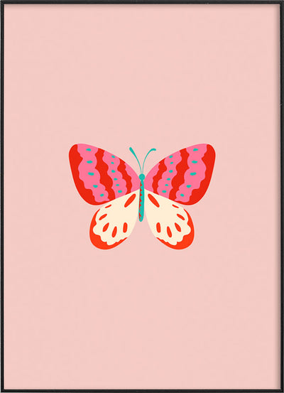 Pink Butterfly Pop Art PosterPosters, Prints, & Visual ArtworkMARY&FAPMARY & FAP