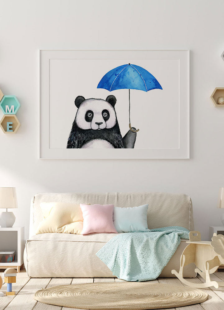 LITTLE PANDA UNDER BLUE UMBRELLAPosterMARY&FAPMARY & FAP