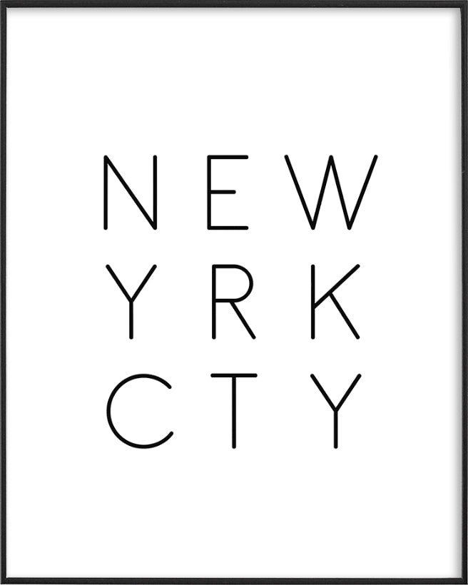 NEW YORK CITY TYPOGRAPHYPosterMARY & FAPMARY & FAP