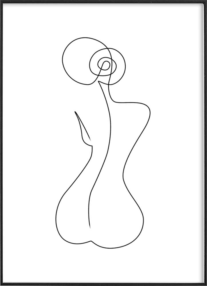 WOMAN FIGURE LINE ARTPosterMARY & FAPMARY & FAP