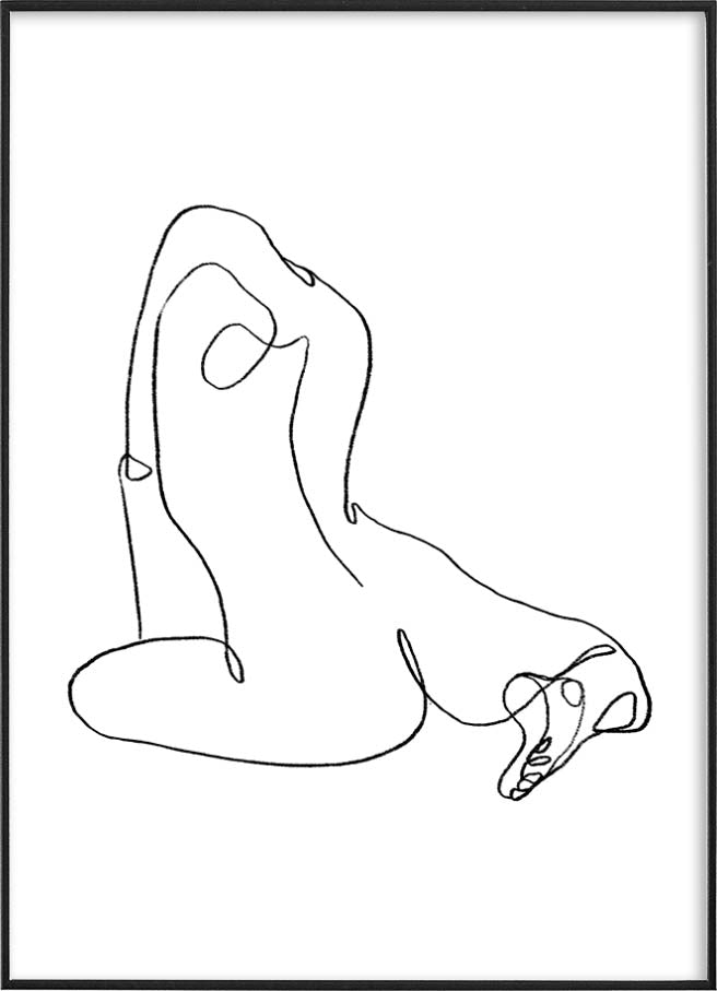 WOMAN FIGURE LINE ARTPosterMARY & FAPMARY & FAP