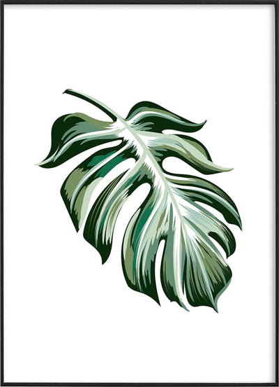 Monstera leaf illustration posterPosterMARY & FAPMARY & FAP