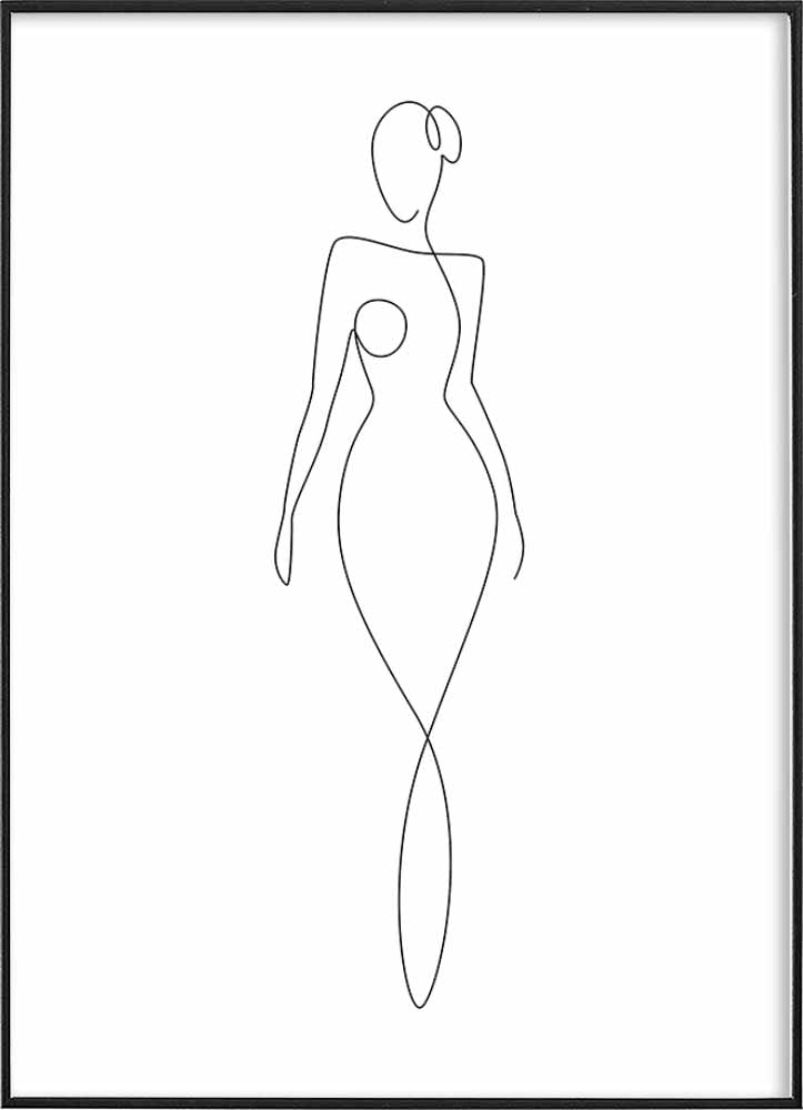 WOMAN FIGURE LINE ARTPosterMARY & FAPMARY & FAP