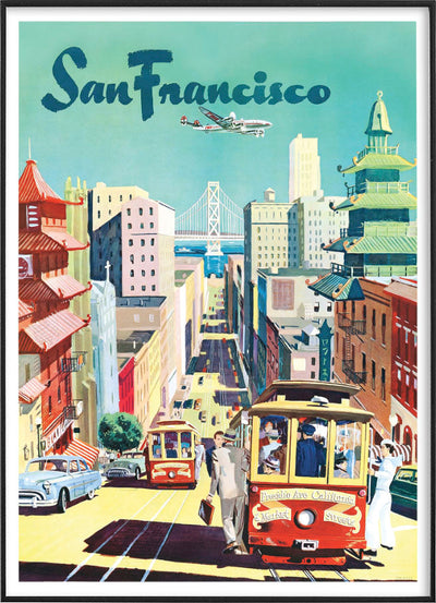 SAN FRANCISCO VINTAGE POSTERPosterFinger Art PrintsMARY & FAP