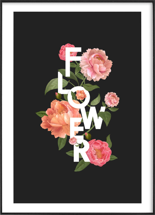 FLOWER POSTERPosterFinger Art PrintsMARY & FAP