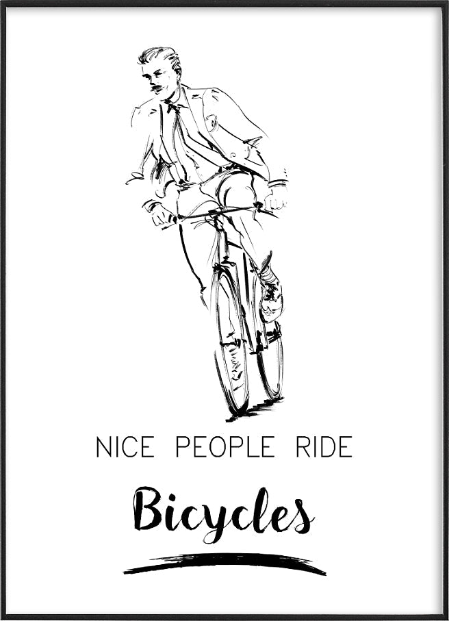 NICE PEOPLE RIDE BICYCLESPosterMARY & FAPMARY & FAP