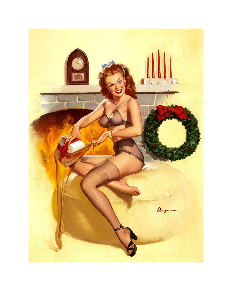 "Stocking Stuffer" pin up girl posterPosterMARY & FAPMARY & FAP