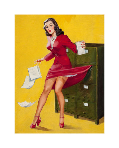 "Office Mishap" pin up girl posterPosterMARY & FAPMARY & FAP