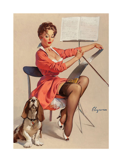 "lady with dog poster" pin up girl posterPosterMARY & FAPMARY & FAP