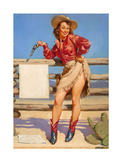 "cowgirl pin up poster" pin up girl posterPosterMARY & FAPMARY & FAP