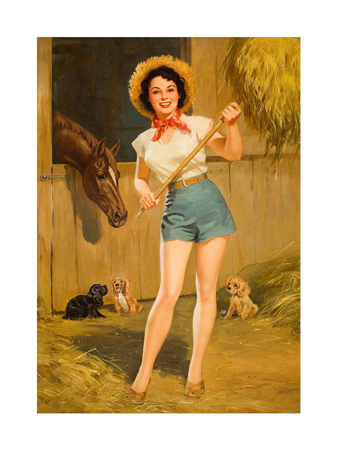 "On the Farm" pin up girl posterPosterMARY & FAPMARY & FAP