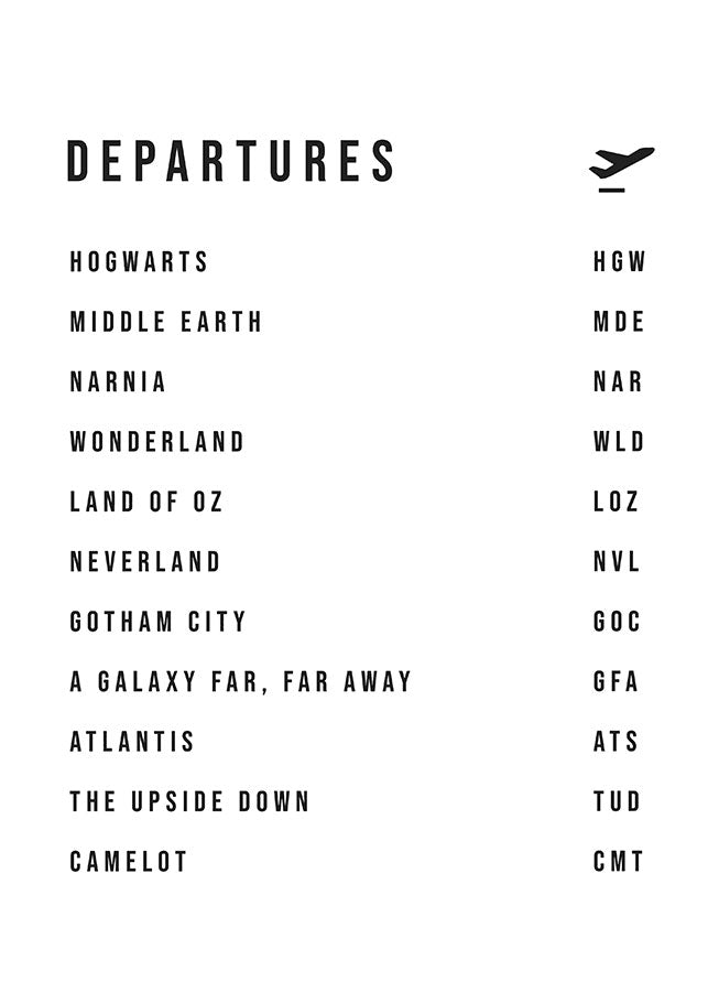 departures posterPosterMARY & FAPMARY & FAP