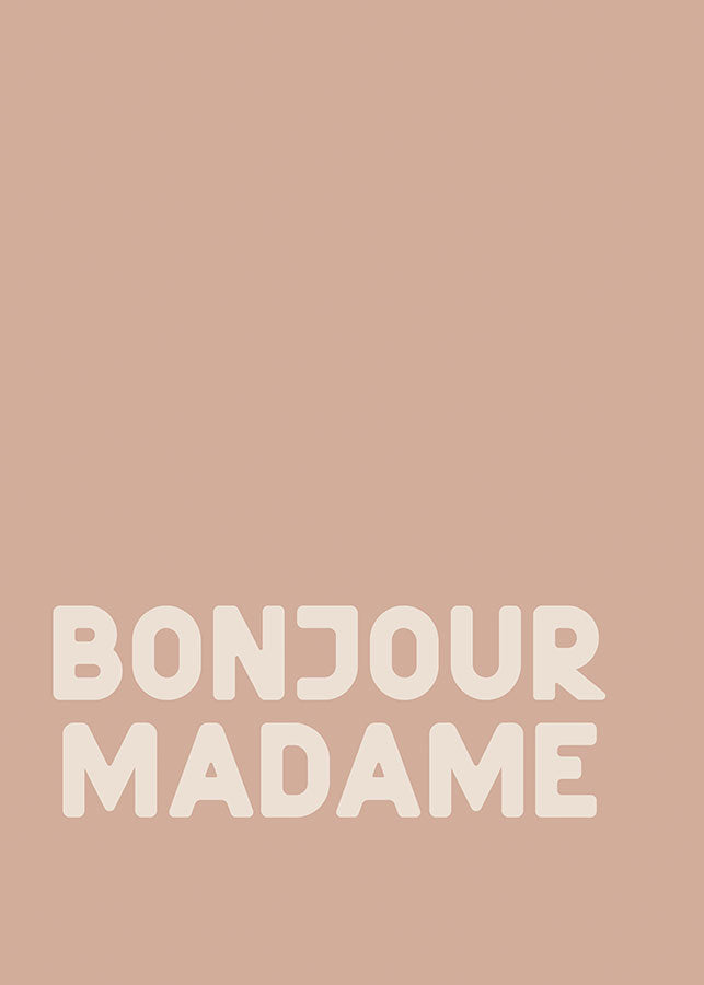 Bonjour Madame Poster, Poster, $10 - $50, 12*16" in, 12*18" in, 16*20" in, 18*24" in, 24*36" in, 8*10" in, _tab_product-description-matte, _tab_shipping-and-returns, _tab_size-chart, ALL POSTERS, Bathroom, Bed