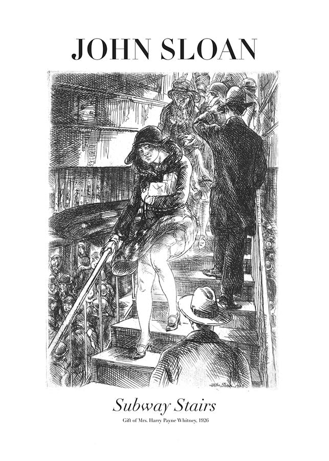 John Sloan - Subway StairsPosters, Prints, & Visual ArtworkMARY&FAPMARY & FAP