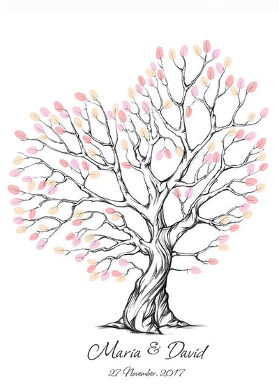 Sketched Fingerprint Guestbook Tree N15Guest BooksMARY & FAPMARY & FAP