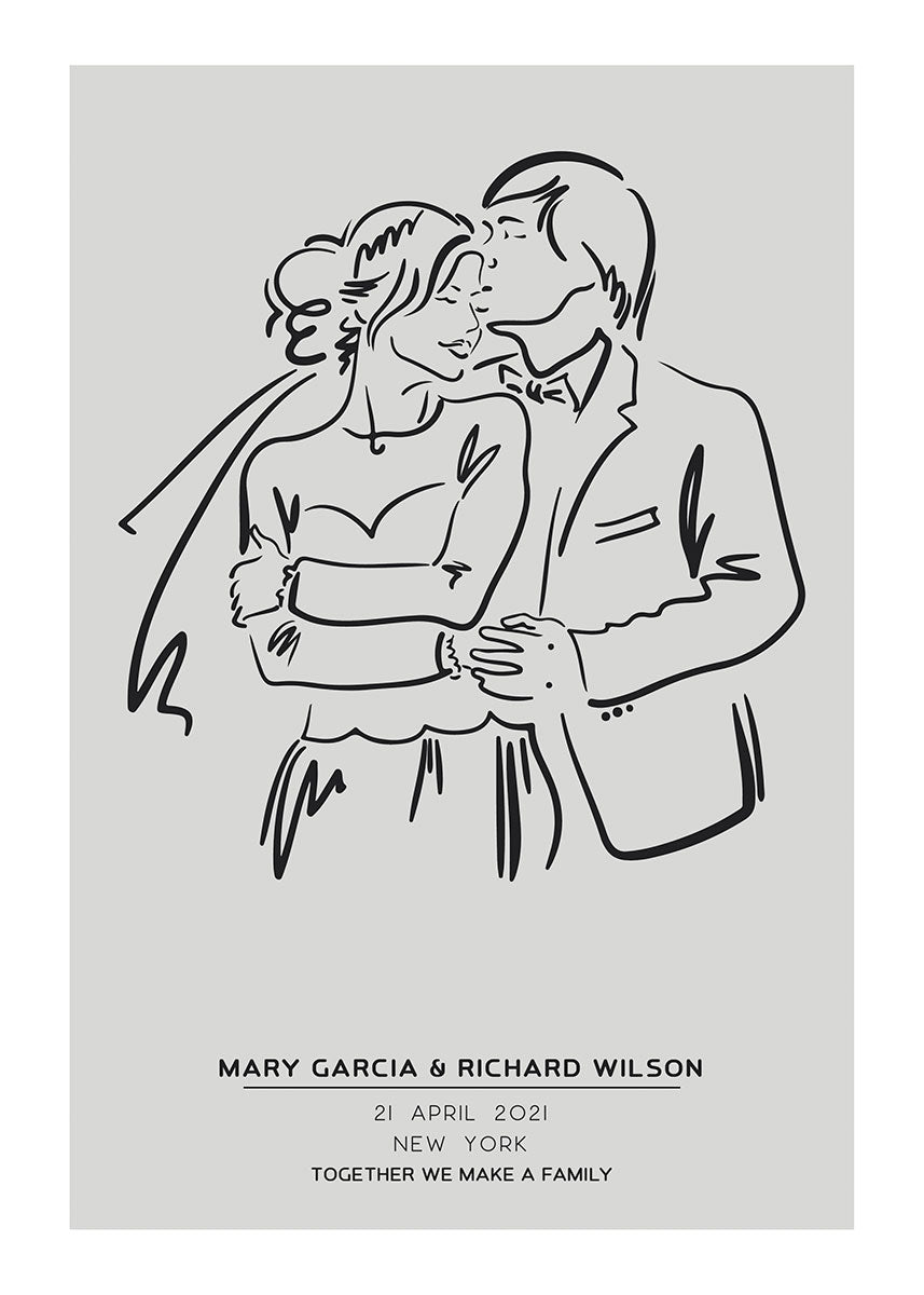 Wedding Couple Personalized PosterPersonal PrintMARY&FAPMARY & FAP