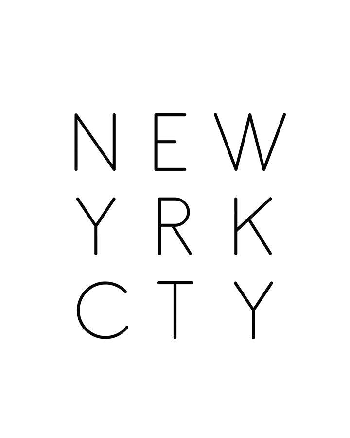 NEW YORK CITY TYPOGRAPHYPosterMARY & FAPMARY & FAP
