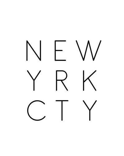 NEW YORK CITY TYPOGRAPHYPosterMARY & FAPMARY & FAP