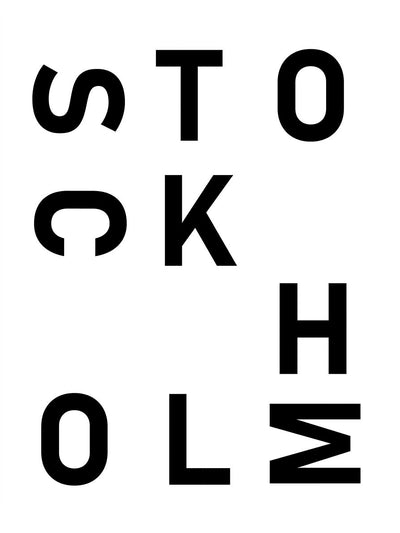 STOCKHOLM TYPOGRAPHY POSTERPosterMARY & FAPMARY & FAP