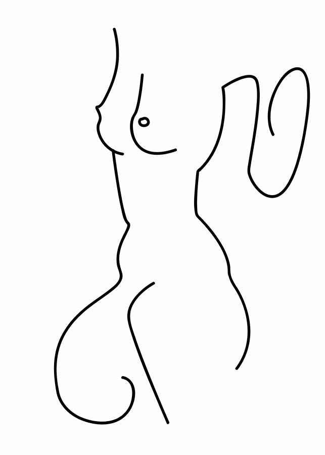 FEMALE FIGURE LINE ARTPosterMARY & FAPMARY & FAP