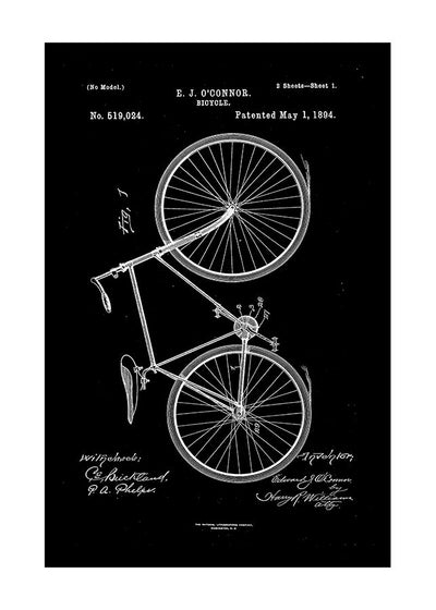 BICYCLE PATENT ILLUSTRATIONPosterMARY & FAPMARY & FAP