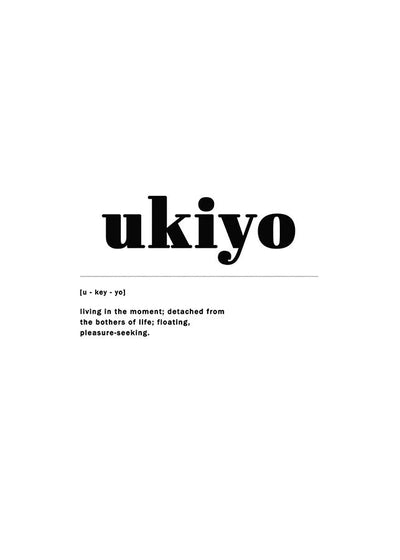 UKIYO WORD DEFINITIONPosterFinger Art PrintsMARY & FAP