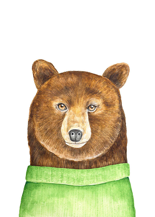 WATERCOLOR BEAR POSTERPosterMARY & FAPMARY & FAP