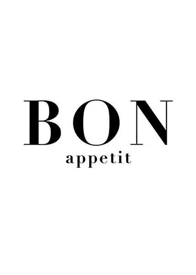 BON APPETIT, Poster, $10 - $50, 12*16" in, 12*18" in, 16*20" in, 18*24" in, 24*36" in, 8*10" in, _tab_product-description-matte, _tab_shipping-and-returns, _tab_size-chart, ALL POSTERS, Black, Kitchen, PORTRAI