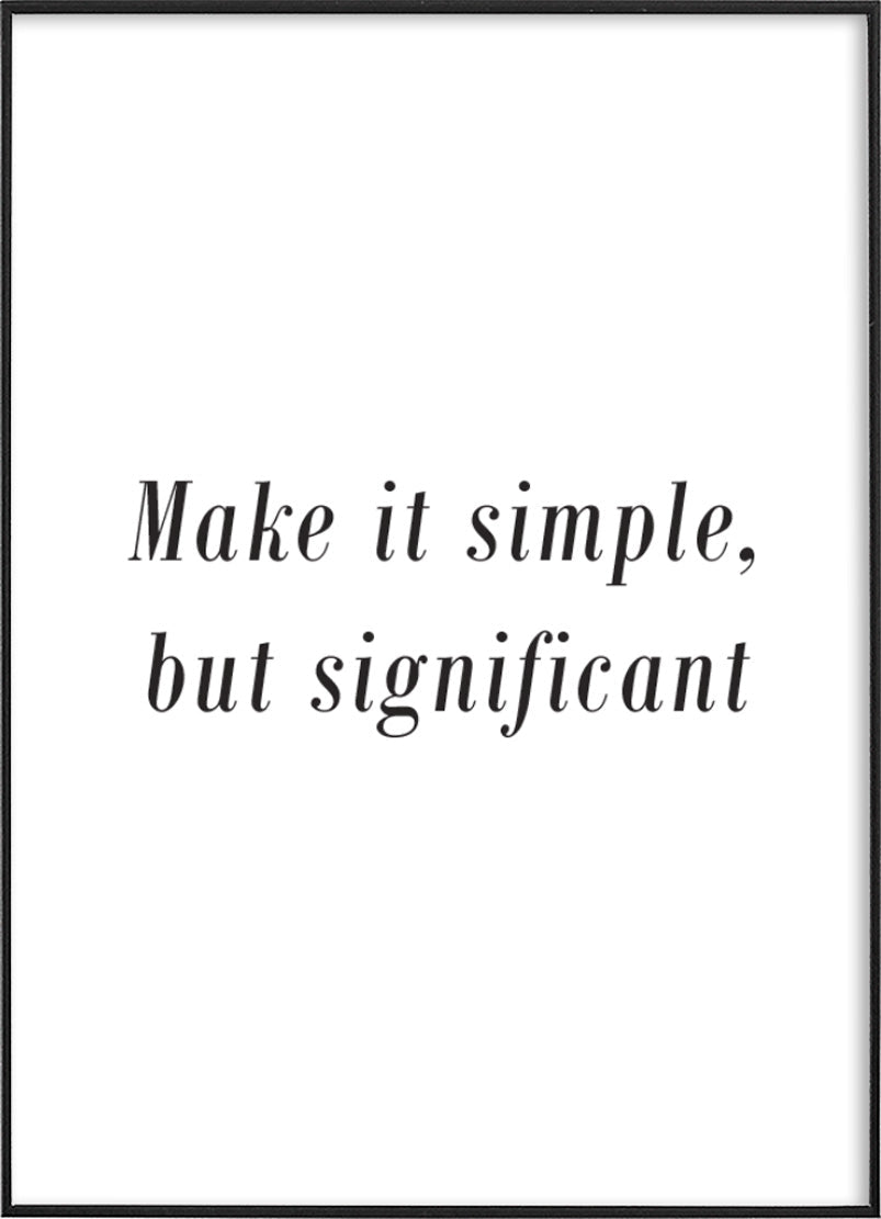 Make it Simple PosterPosterMARY&FAPMARY & FAP