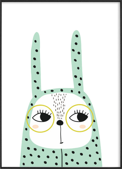 Funny Rabbit with glasses PosterPosterMARY&FAPMARY & FAP