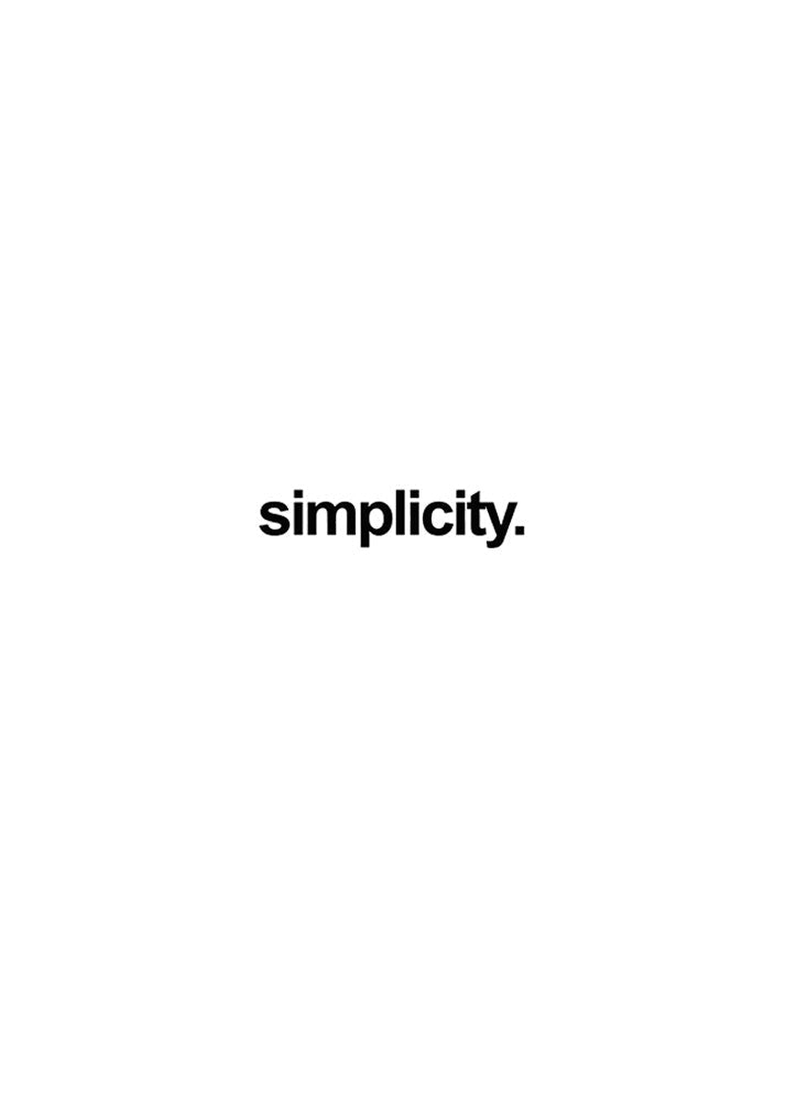 Simplicity PosterPosterMARY&FAPMARY & FAP
